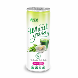 250ml Can Original Wheatgrass juice drink with Basil seed flavor